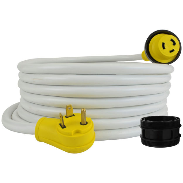 Picture of 30A RV Power Cord, 25ft. White