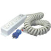 Picture of Hospital-Grade Power Strip, 4x15A  Medical-Grade Outlets, Extendable Coiled Cord
