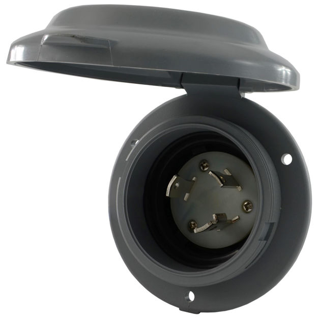 Picture of (Gray) 30 Amp L5-30 Detachable RV/Marine Inlets