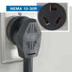 Plugged into a NEMA 10-30 Outlet	