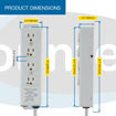 Four Outlet Power Strip product Dimensions